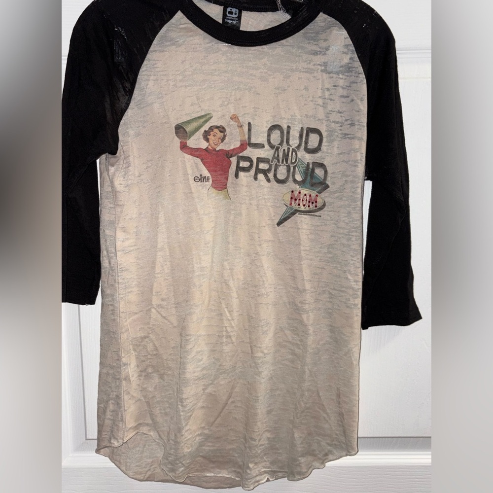 Alternative Black and Cream Long Sleeve Tee with Bold Graphic